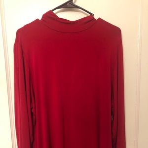 3 for $20 & 15%- red long sleeve w/mini turtleneck